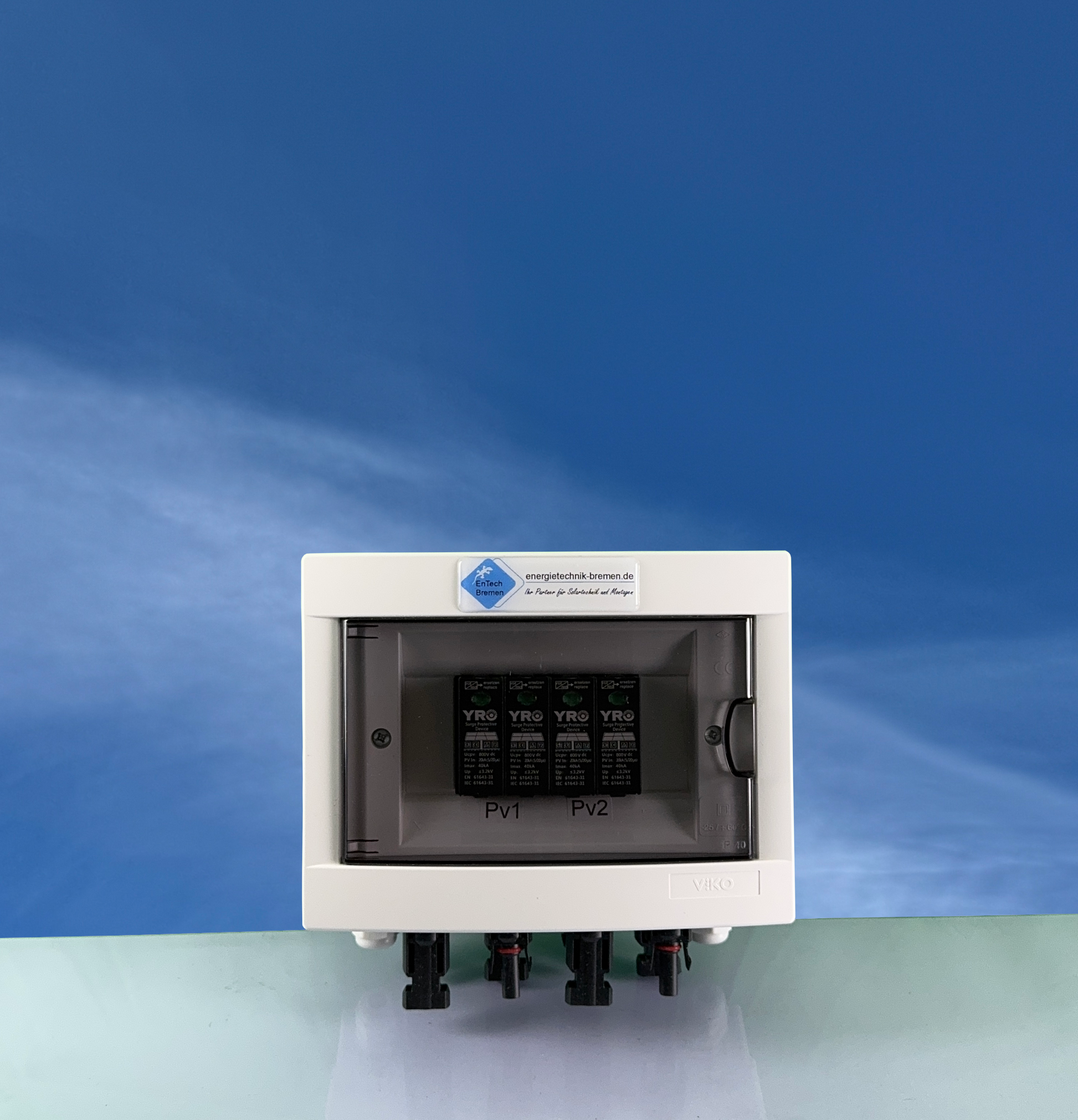 Überspannungsschutz - Solar / PV - GAK- einfach - IP40 - 2 Strings - DC 800V pro String - Typ II - Energietechnik Bremen