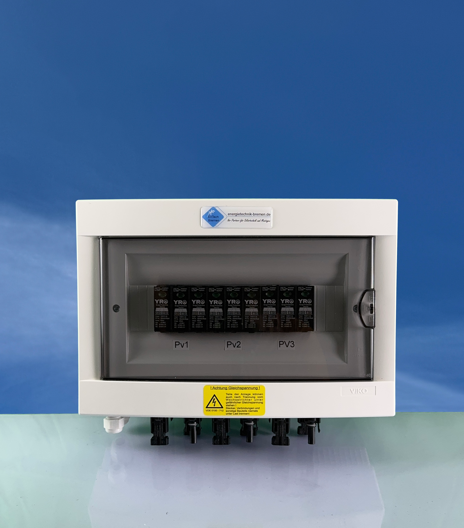 Überspannungsschutz - GAK - PV / Solar - IP40 - 3 Strings 1000V DC, Typ I+II - ohne Trennschalter - Energietechnik Bremen
