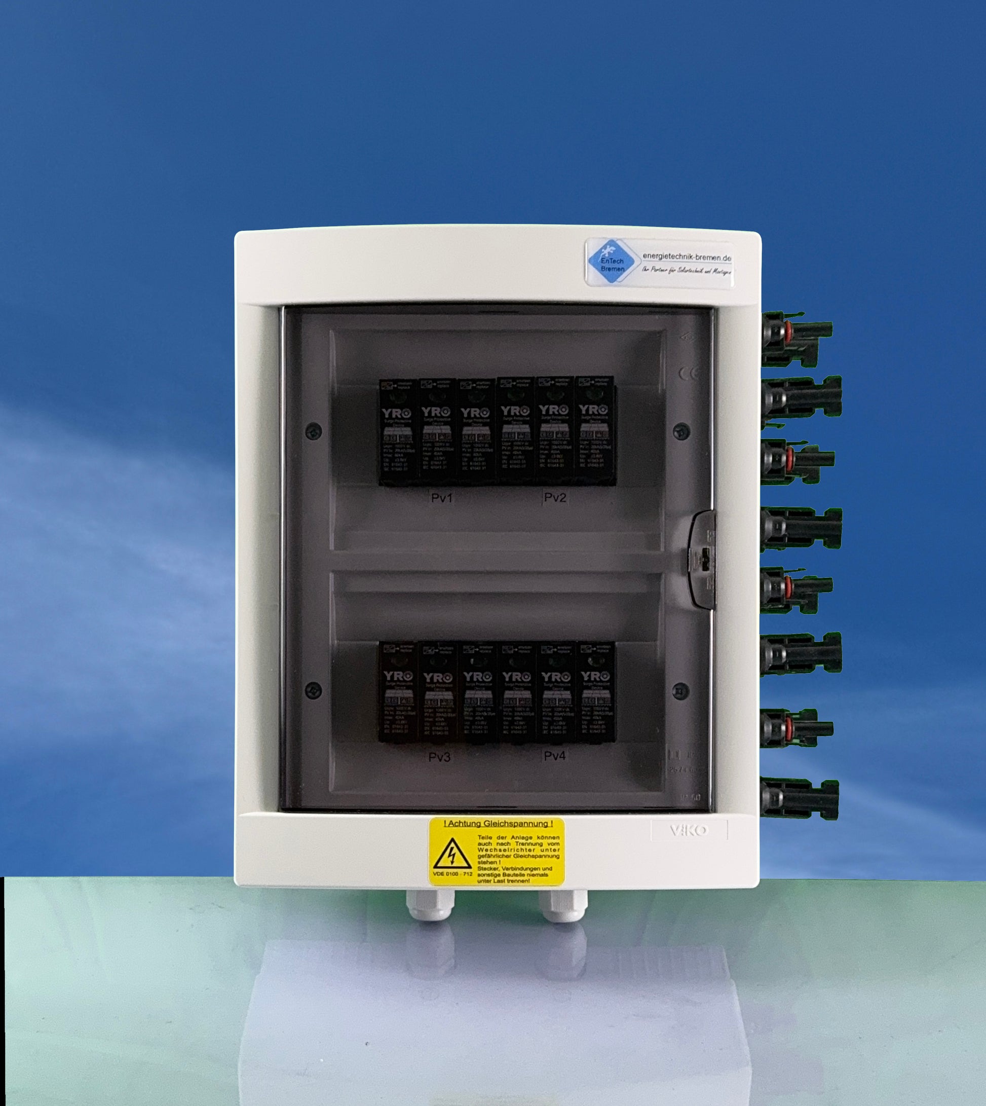 Überspannungsschutz - GAK - PV / Solar - IP40 - 4 Strings, 1000V DC, Typ I+II - ohne Trennschalter - Energietechnik Bremen