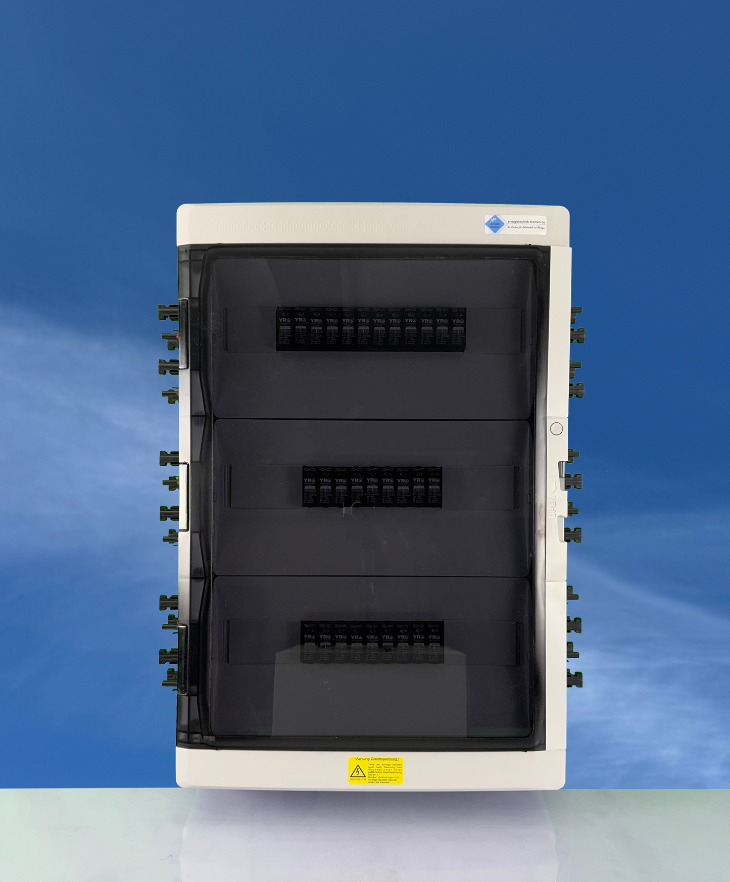 Überspannungsschutz - Solar / PV - Anschlusskasten - einfach - 10-15 Strings - DC 1000V - Typ I+II - IP65 - Energietechnik Bremen