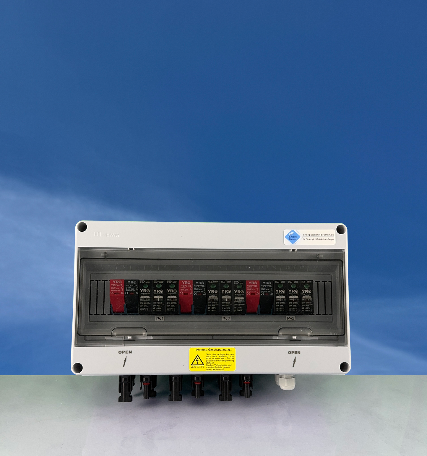 Überspannungsschutz - GAK - PV / Solar - 3 Strings, 1000V DC, Typ II - mit Sicherungstrennschalter - Energietechnik Bremen