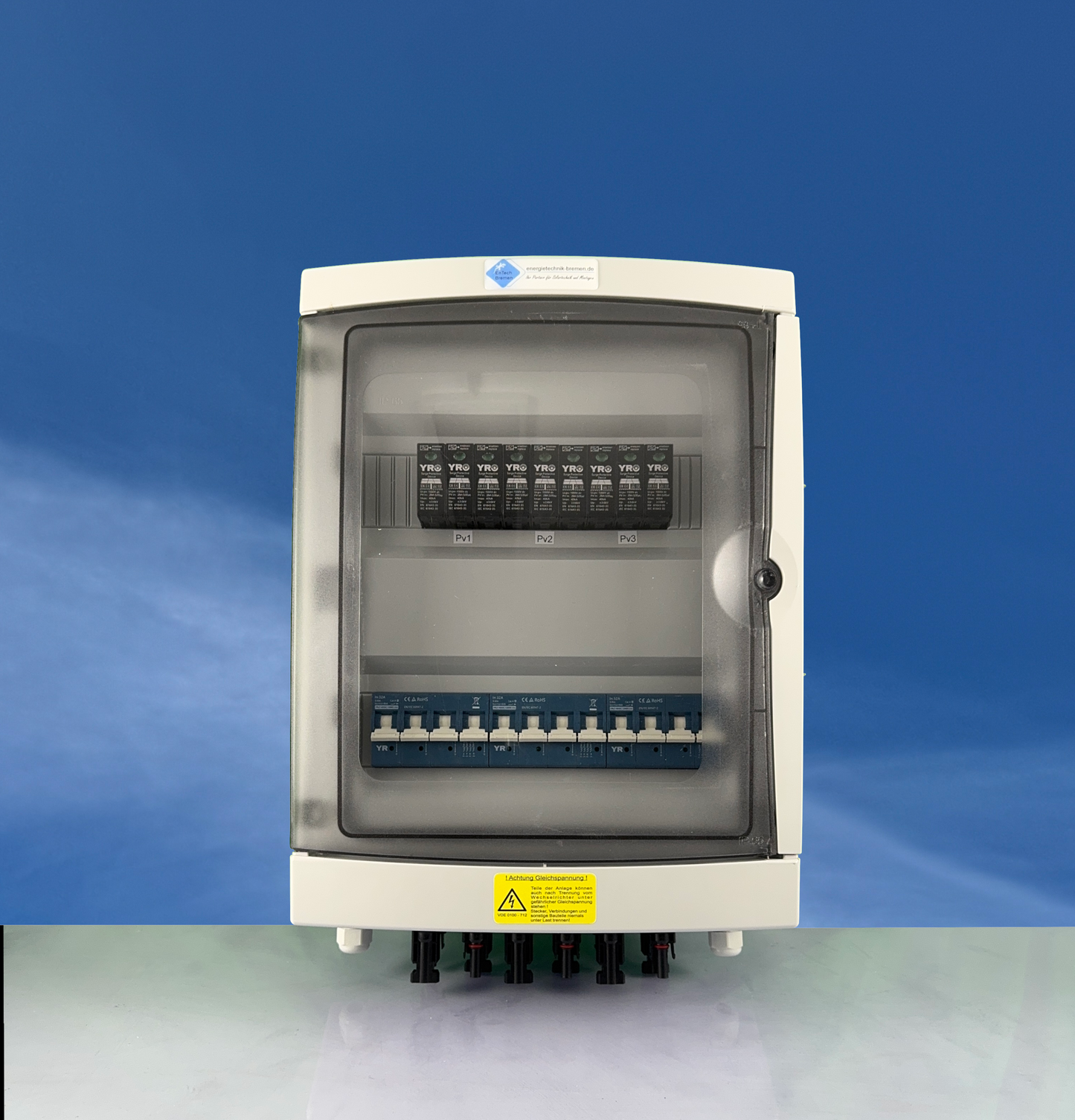 Überspannungsschutz - GAK - PV / Solar - IP40 - 3 String, 1000V DC, Typ II - mit Leistungsschalter - IP65 - Energietechnik Bremen