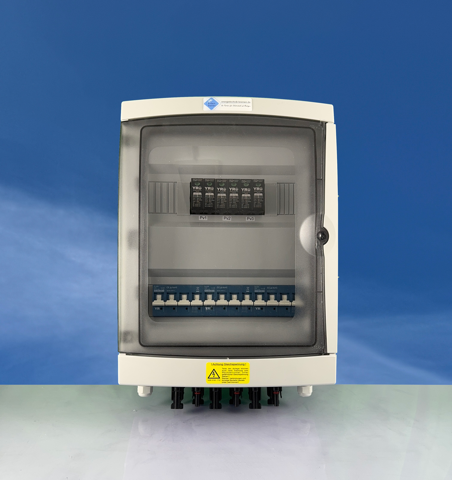 Überspannungsschutz - GAK - PV / Solar - IP40 - 3 String, 800V DC, Typ II - mit Leistungsschalter - IP65 - Energietechnik Bremen