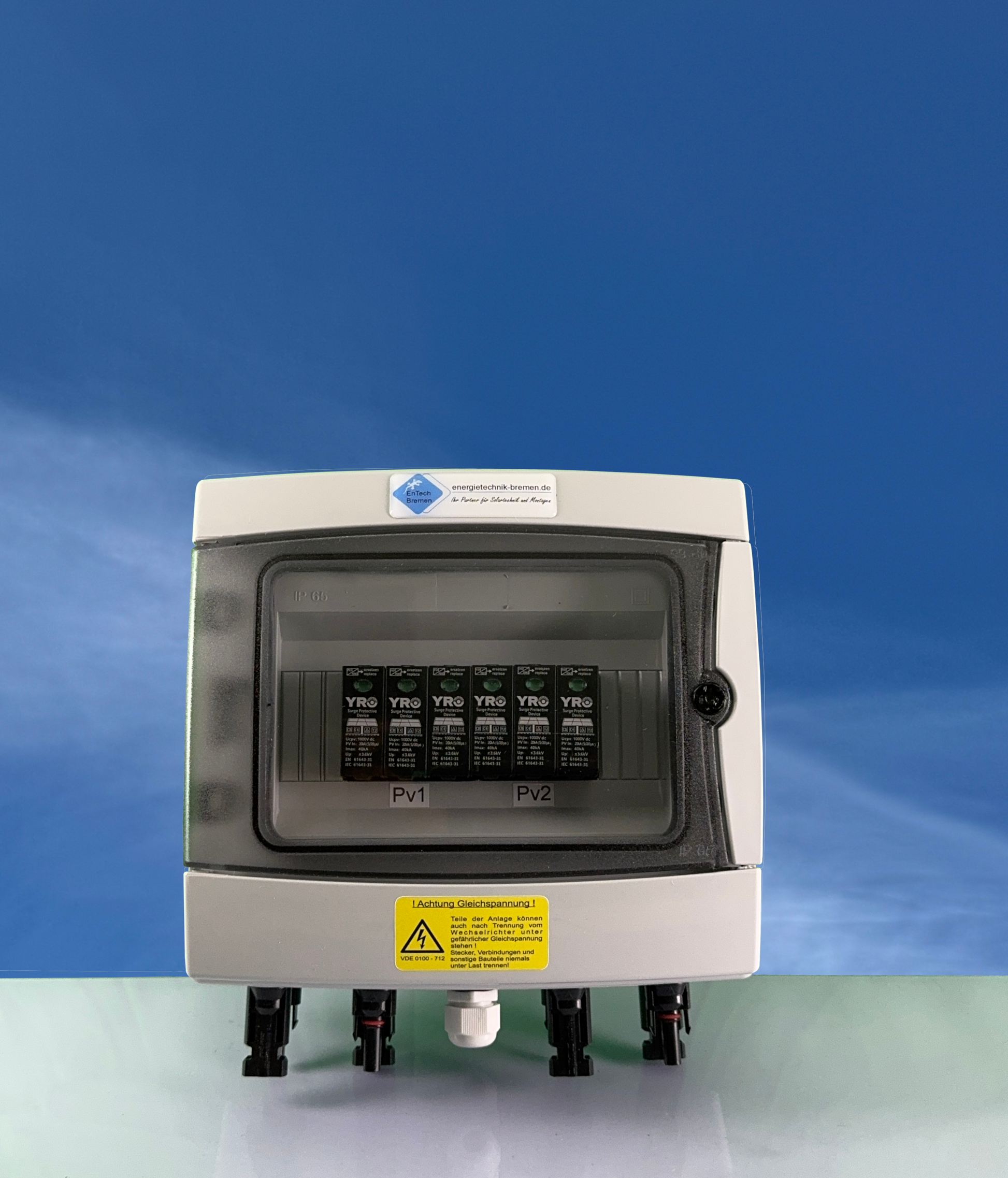 Überspannungsschutz - GAK - PV / Solar - IP65 - 2 Strings, 1000V DC, Typ I+II - ohne Trennschalter - Energietechnik Bremen