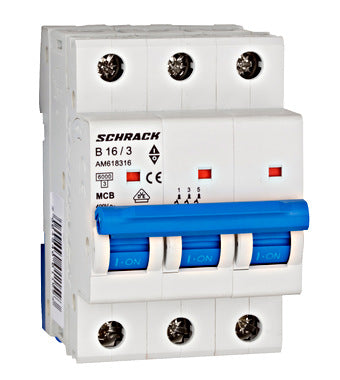Leitungsschutzschalter AMPARO 6kA, B 16A, 3-polig - Energietechnik Bremen