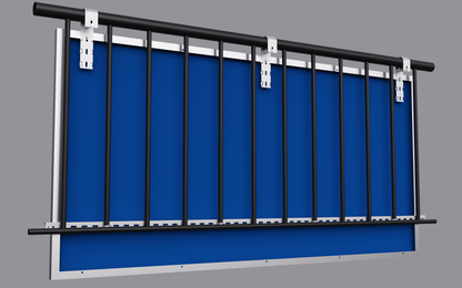 Solarmodulhalter für Balkonkraftwerk - 90° Neigung - Aluminium - Balkongeländerhalter - Energietechnik Bremen