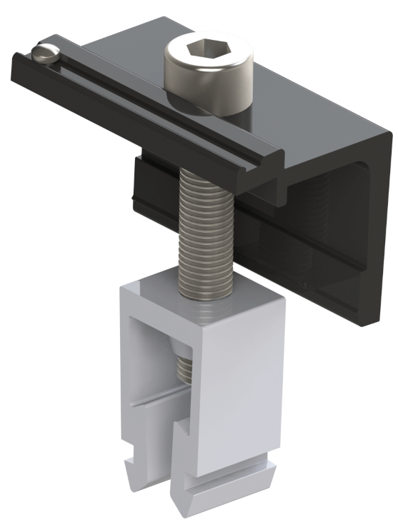 Endklemme Alumero - 2.1 Click - 30 - 45 mm Rahmenhöhe - schwarz - Energietechnik Bremen