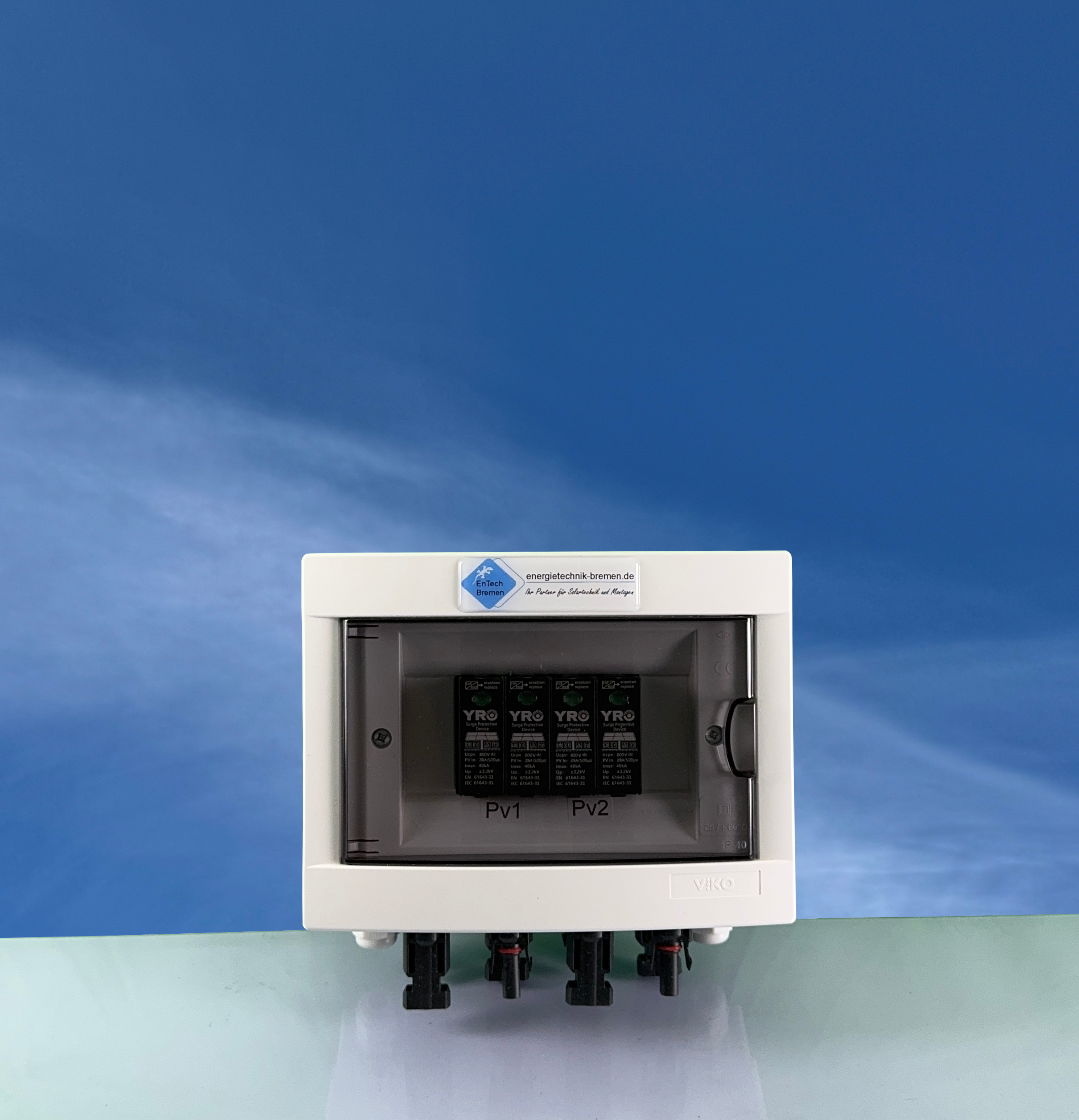 Überspannungsschutz - Solar / PV - GAK- einfach - IP40 - 2 Strings - DC 800V pro String - Typ II - Energietechnik Bremen