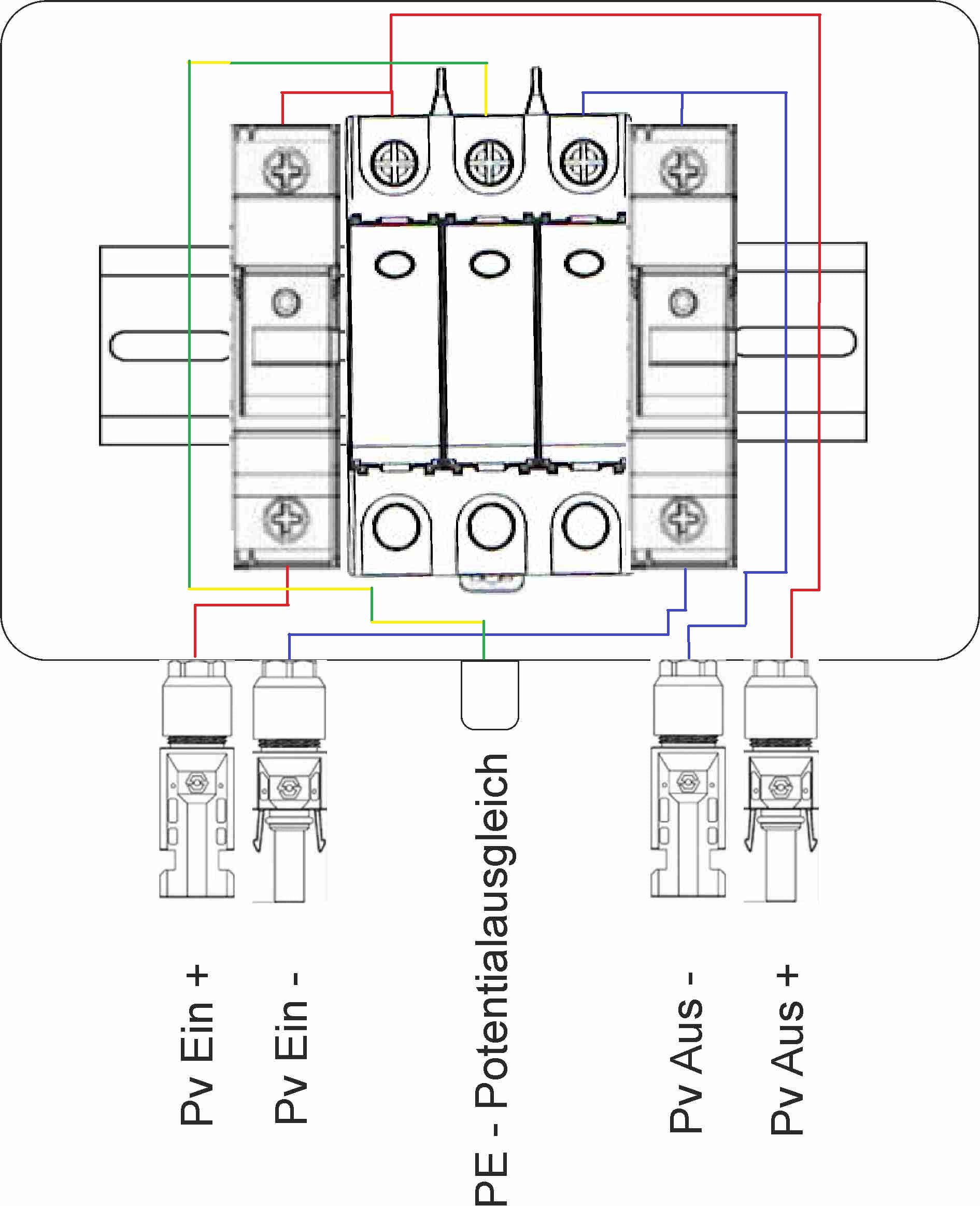 Überspannungsschutz PV GAK 1 MPPT IP40 1000V DC Typ I+II STS - Energietechnik Bremen