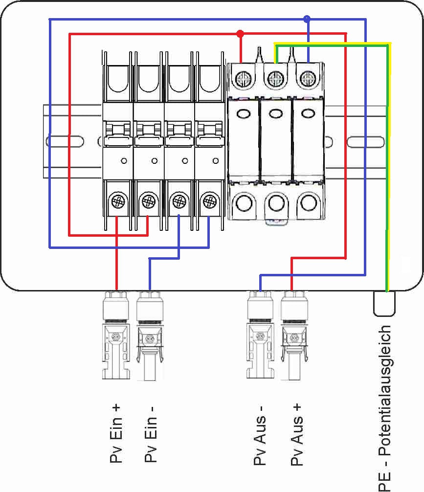 Überspannungsschutz PV GAK 1 MPPT IP40 1000V DC Typ II + LS - Energietechnik Bremen