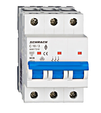 Leitungsschutzschalter AMPARO 6kA, C 16A, 3-polig - Energietechnik Bremen