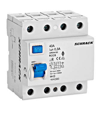 FI-Schutzschalter AMPARO 10kA, 40A, 4-polig, 300mA, Typ A